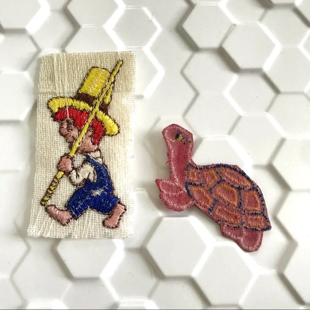 Vintage 1970’s turtle & hillbilly patches set of 2 - Picture 2 of 2